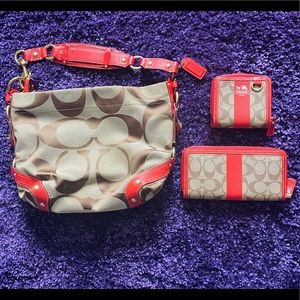 Coach Bag & Matching Wallet Set